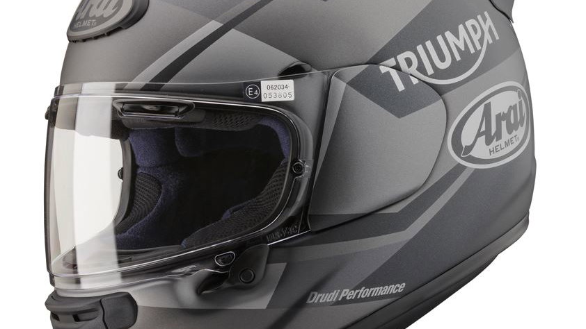 Triumph And Arai Quantic helmet collab